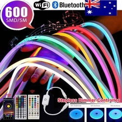 LED Dimmable Strip Neon Rope Lights Waterproof 12V Tube IP65 Bar Sign Light Deco
