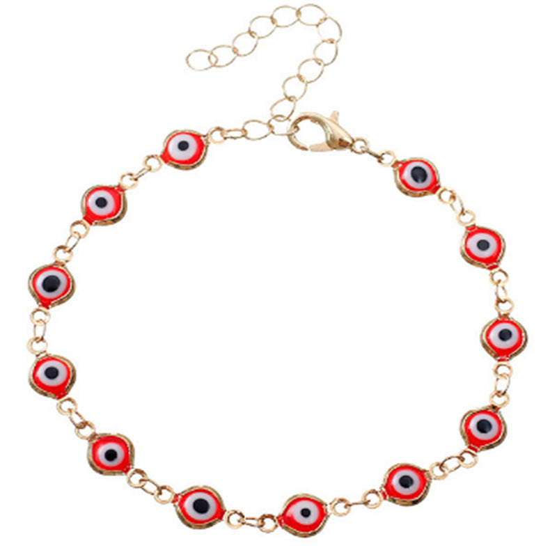 Women Men Jewelry Gold Color Link Chain Colorful Enamel Bacelet