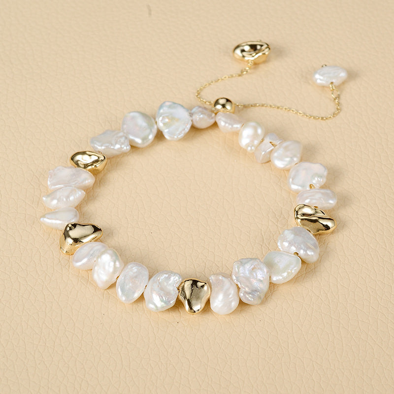 European And American Vintage Classic Metal Pearl Bracelet