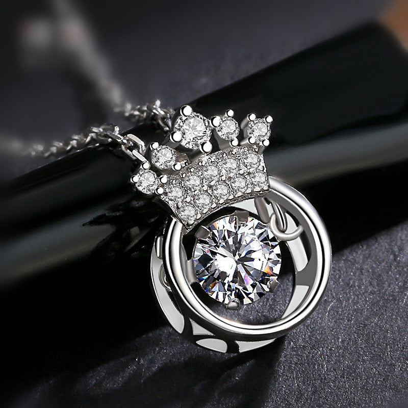 Crown smart Necklace Pendant Heart Pendant Necklace heart one generation wholesale jewelry manufacturers