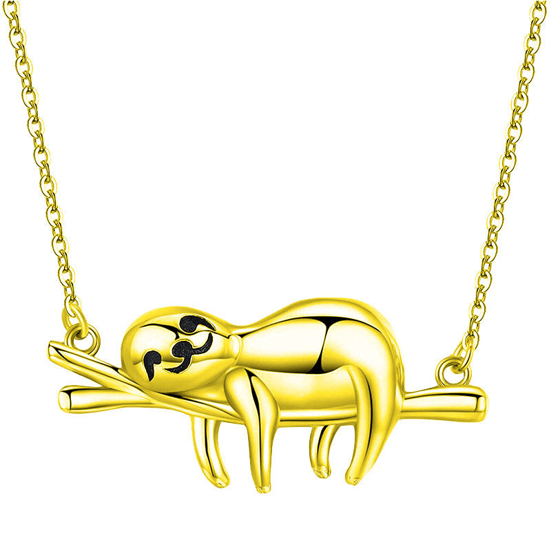Cute Cartoon Sloth Pendant Necklace