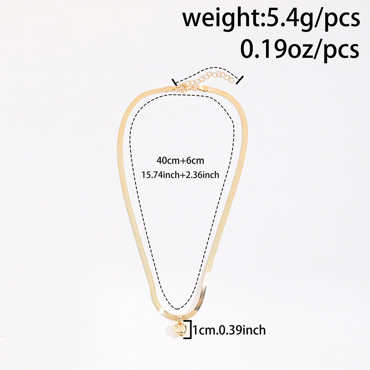 Alloy Peach Heart Sweater Chain Fashion Love