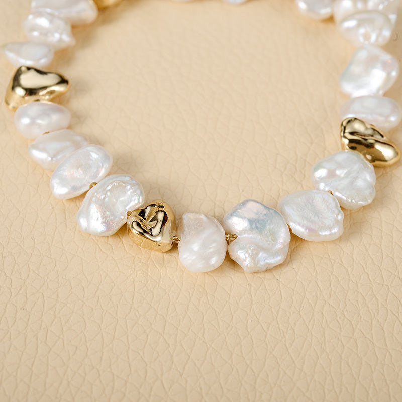 European And American Vintage Classic Metal Pearl Bracelet