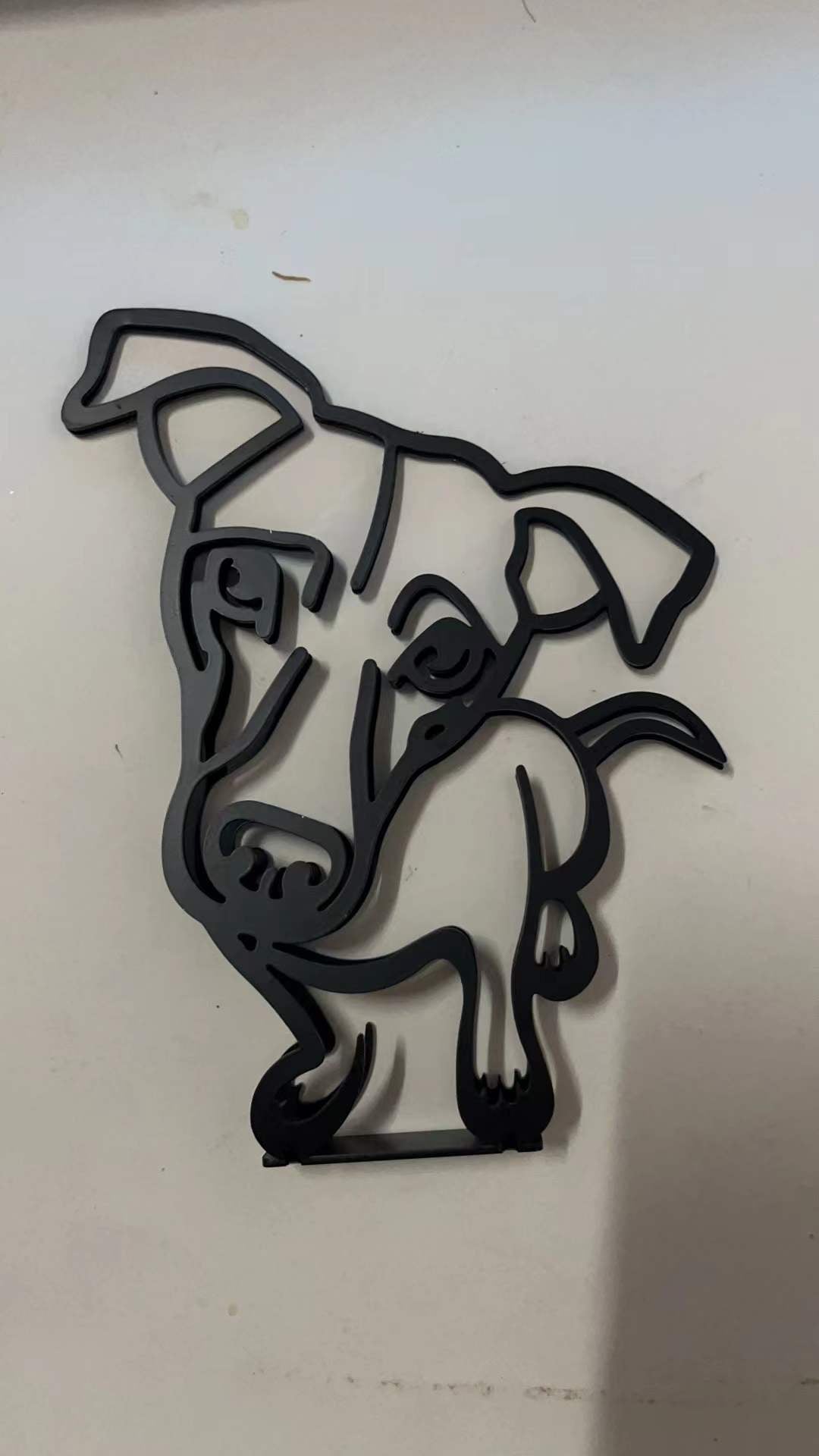 Simple Metal Dog Art Sculptured Ornaments Home Decoration
