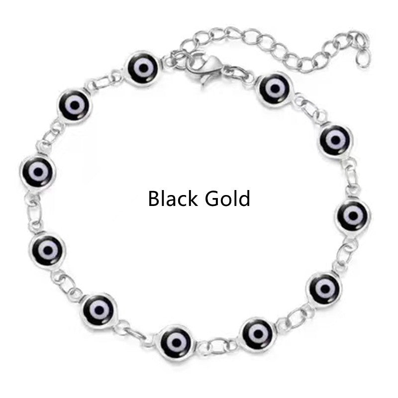 Women Men Jewelry Gold Color Link Chain Colorful Enamel Bacelet
