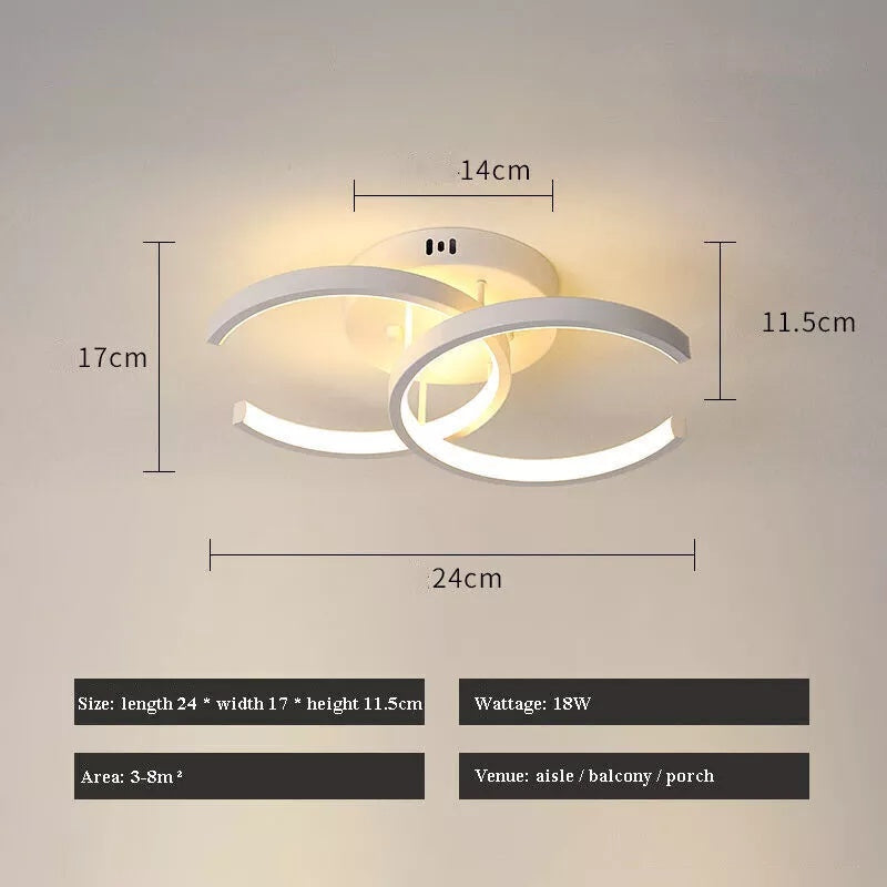 Dimmbar 3-Farbige Decken-Lampe LED Deckenleuchte Wohnzimmer Kuchen Flur Eingang