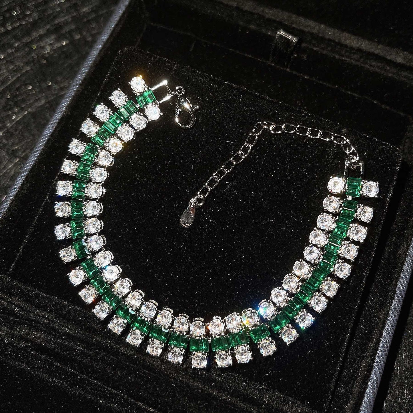 Micro-set High Carbon Diamond Zircon Color Treasure Adjustable Bracelet