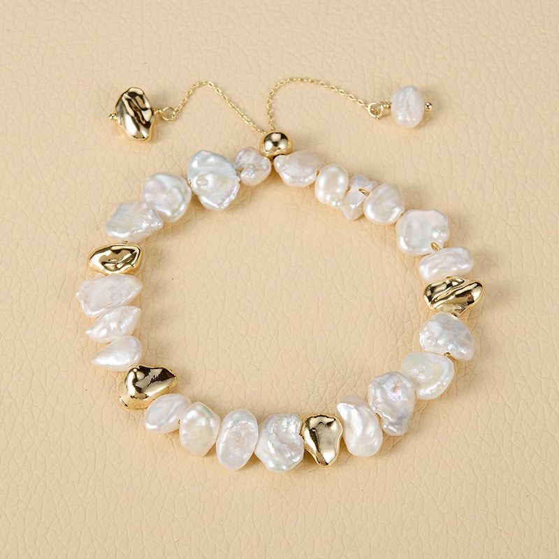 European And American Vintage Classic Metal Pearl Bracelet