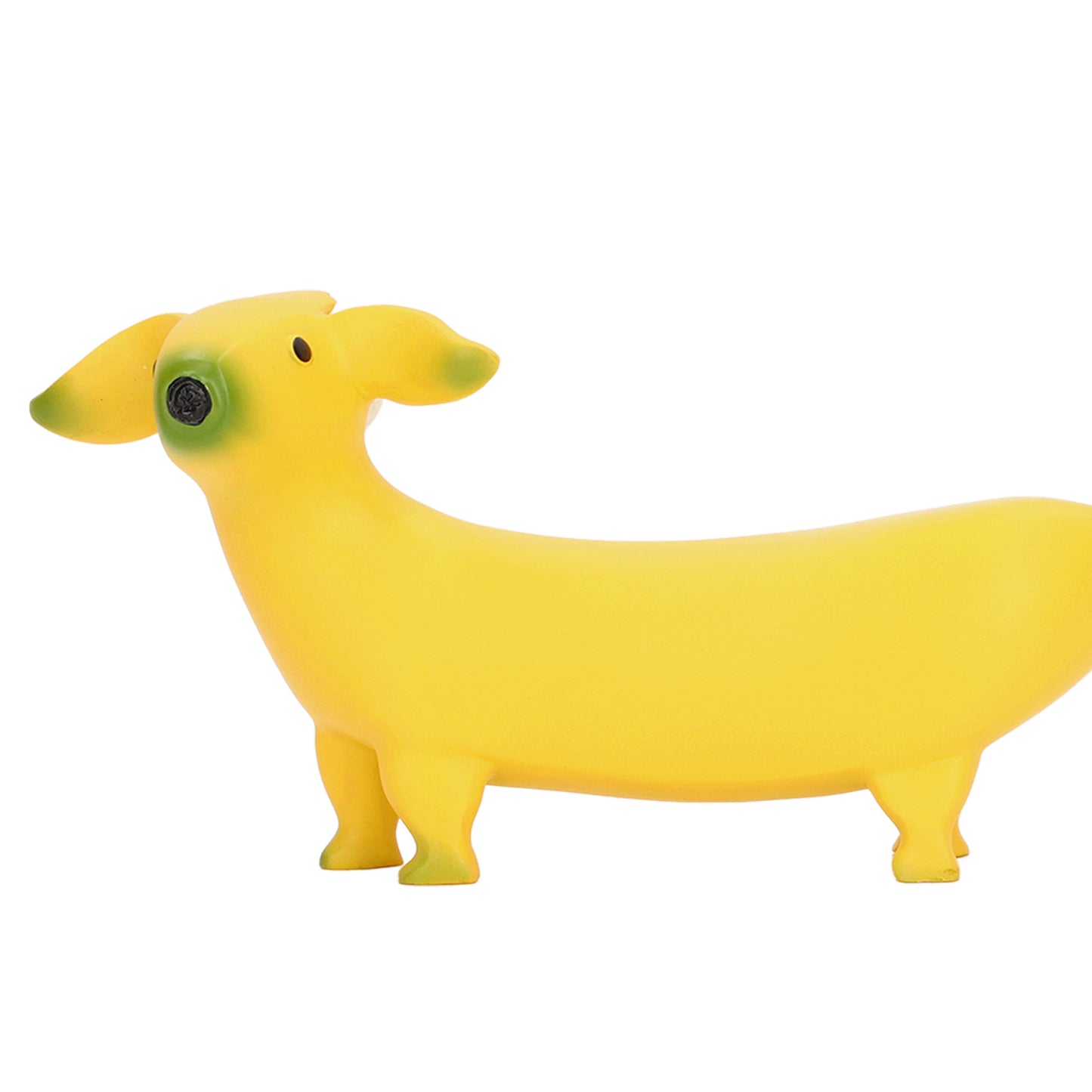 Banana Dog Sculpture Resin Funny Lovely Lightweight Banana Dog Art Decoration for Home Desktop L 20x9cm/7.9x3.5in