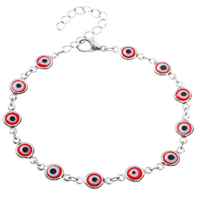 Women Men Jewelry Gold Color Link Chain Colorful Enamel Bacelet