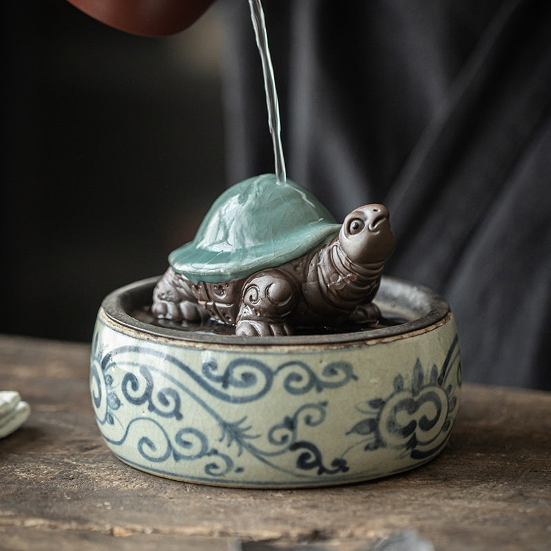 Ge Kiln Little Turtle Creative Tea Room Table Decoration