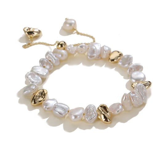 European And American Vintage Classic Metal Pearl Bracelet