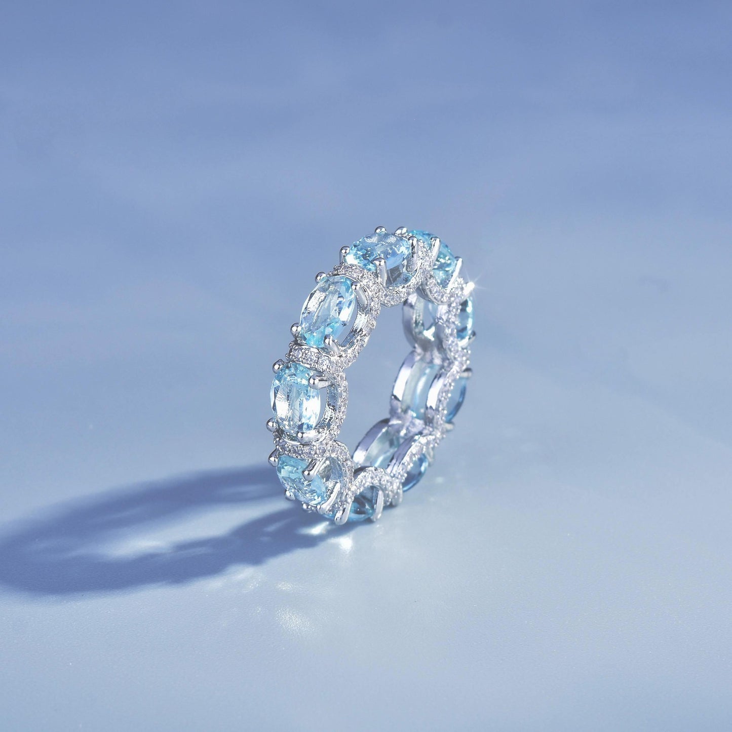 Galaxy Princess Lace Lace Aquamarine Bracelet Color Treasure Ring