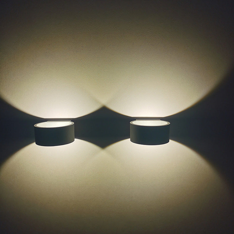 LED Outdoor Wall Lamp Round Balcony Aisle Spotlight