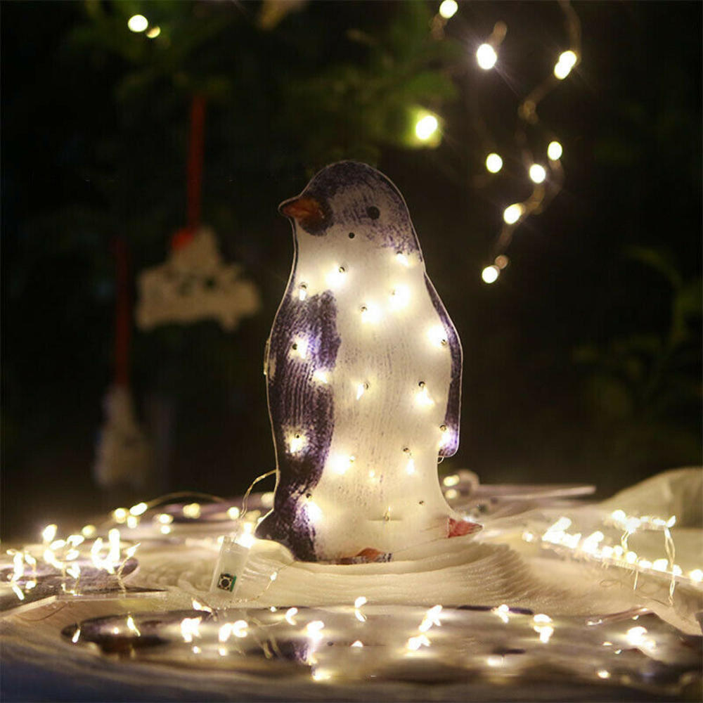 Christmas Penguin Acrylic LED Light Decoration