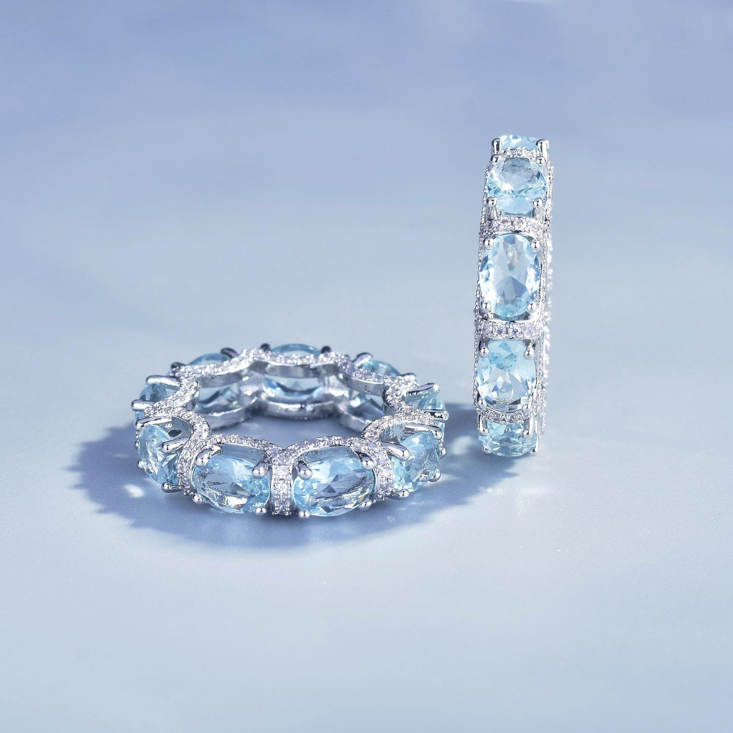 Galaxy Princess Lace Lace Aquamarine Bracelet Color Treasure Ring
