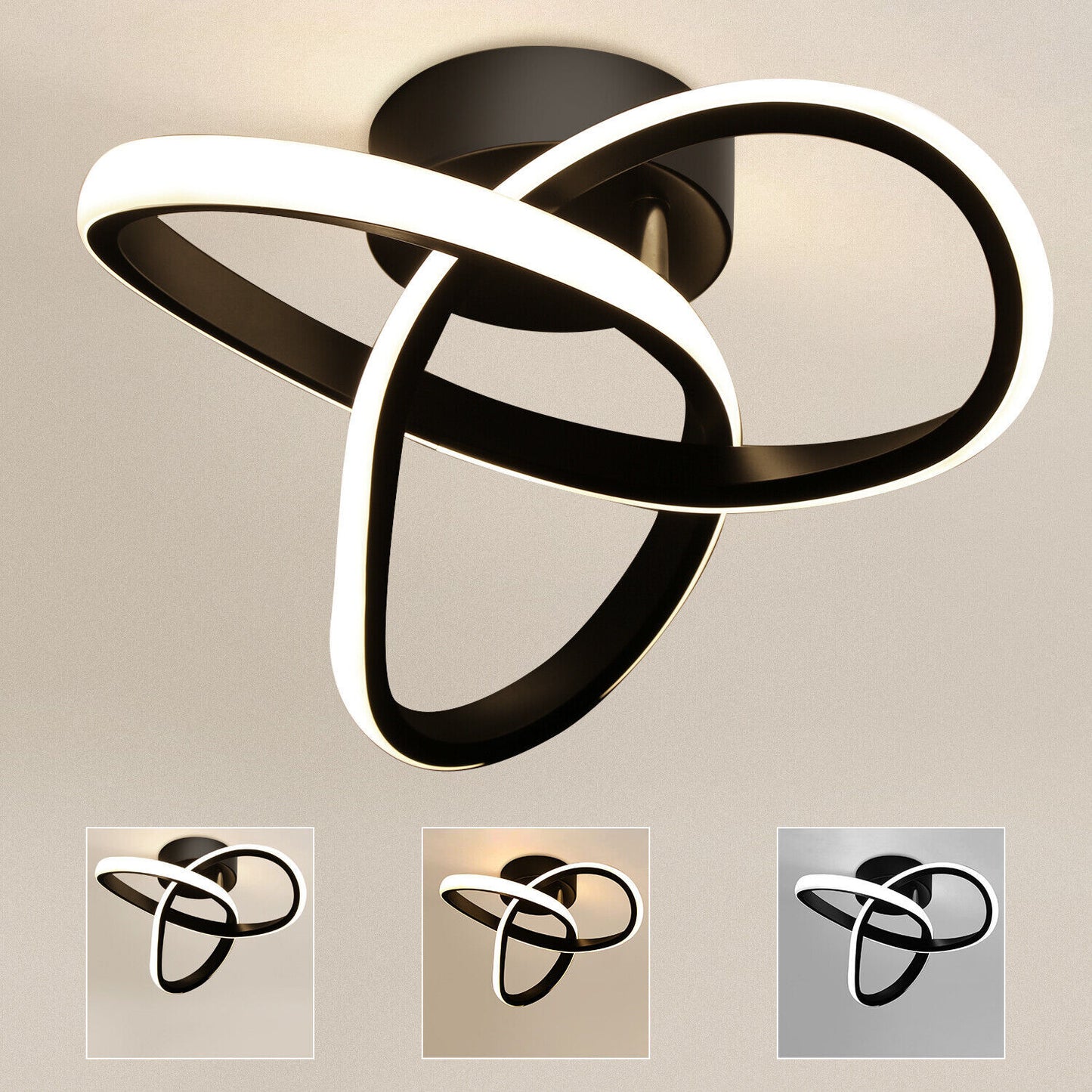 Neu DIMMBAR LED Deckenlampe Design Deckenleuchte Wohnzimmer Flur Eingang Leuchte